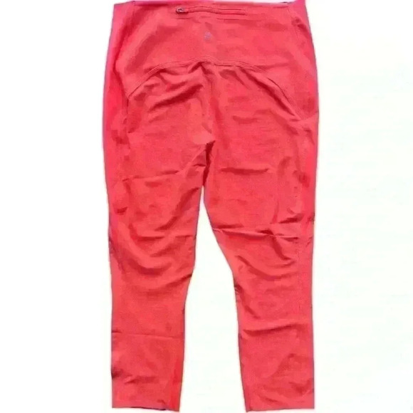 Athleta All In crop leggings, coral, small, S, 4/6, Workout, Stash pocket, mesh - Picture 4 of 7